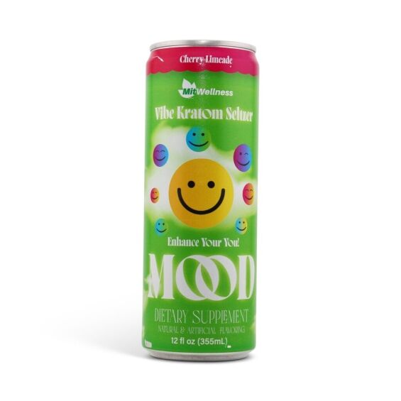 Mit Wellness Mood Vibe Kratom Seltzer Cherry Lime Front