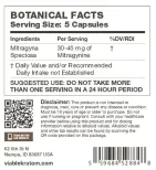 Kratom Botanical Facts panel for 5 capsules